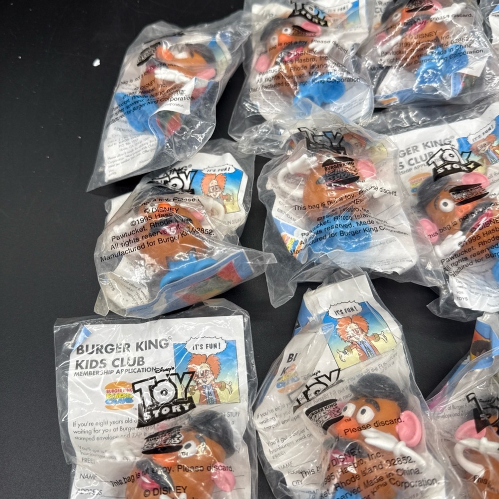 VTG-Toy Story Burger King Toy Mr. Potato Head 2.5" Figure 1995- Lot Of 10